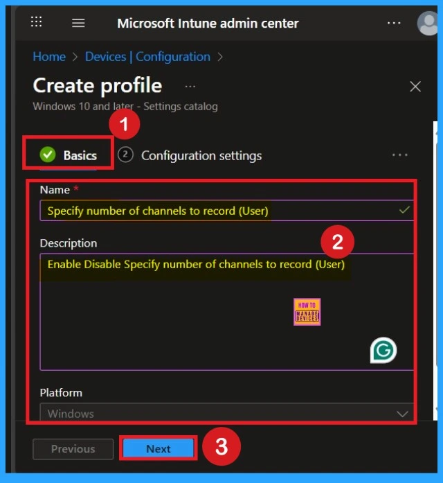 Manage Audio Channel Settings for OneNote via Intune Policy 2 Manage Audio Channel Settings for OneNote via Intune Policy - Fig.2