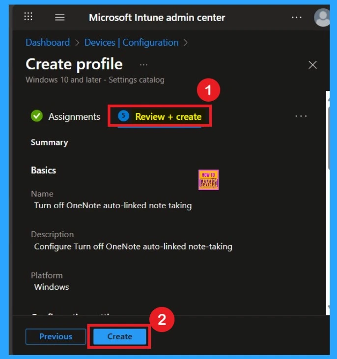 Turn off OneNote Auto-Linked Note Taking policy using Intune Policy 8 Turn off OneNote Auto-Linked Note Taking policy using Intune Policy -Fig.8
