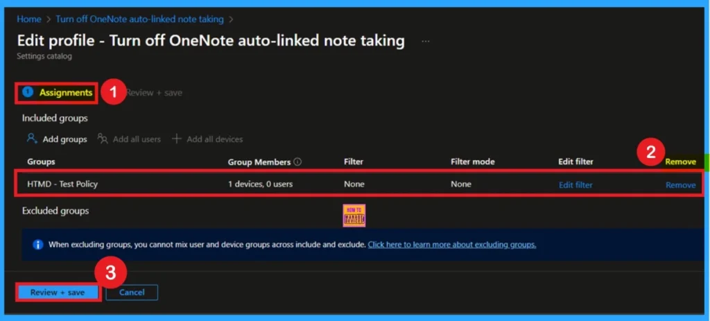 Turn off OneNote Auto-Linked Note Taking policy using Intune Policy 12 Turn off OneNote Auto-Linked Note Taking policy using Intune Policy -Fig.12
