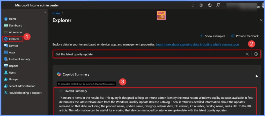 How to Get Latest Windows Quality Updates using Intune Security Copilot 1 How to Get Latest Windows Quality Updates using Intune Security Copilot - Fig.1