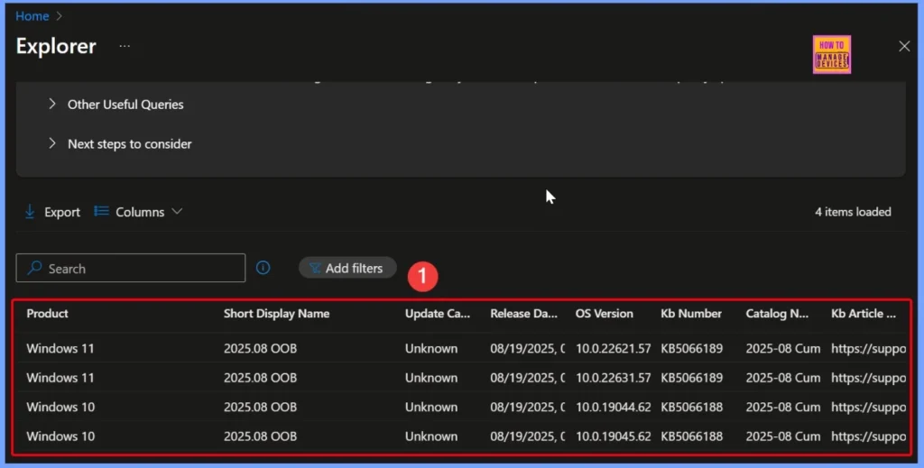 How to Get Latest Windows Quality Updates using Intune Security Copilot 3 How to Get Latest Windows Quality Updates using Intune Security Copilot - Fig.3
