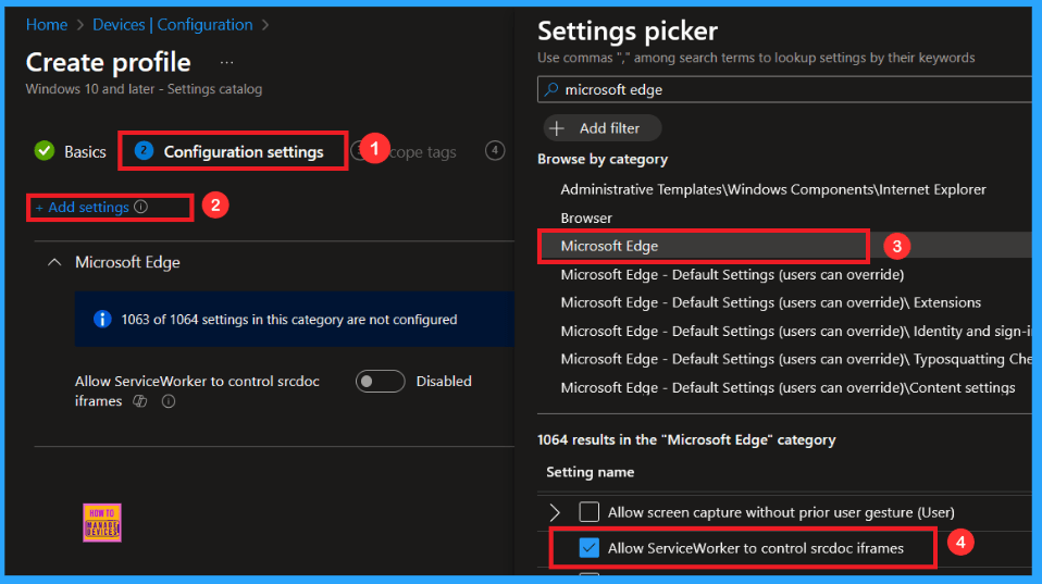 Allow Service Worker in Microsoft Edge to Control Srcdoc Inframes using Intune 4 Allow Service Worker in Microsoft Edge to Control Srcdoc Inframes using Intune - Fig.3