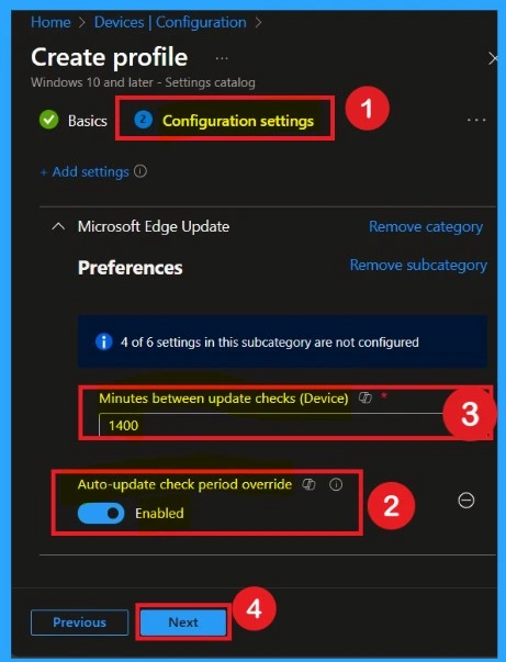 Managing Automatic Update Check Intervals in MS Edge using Intune Policy 5 Managing Automatic Update Check Intervals in MS Edge using Intune Policy - Fig.5