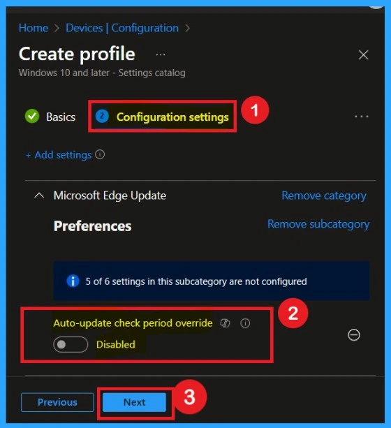 Managing Automatic Update Check Intervals in MS Edge using Intune Policy 4 Managing Automatic Update Check Intervals in MS Edge using Intune Policy - Fig.4