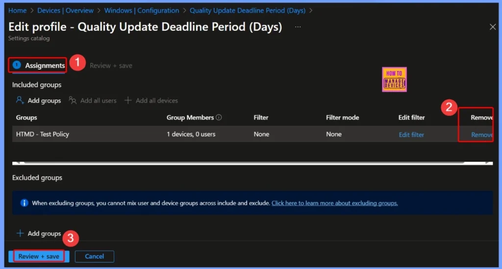 How to Set Deadline for Automatic Installation of Quality Updates on Windows Devices using Intune 14 How to Set Deadline for Automatic Installation of Quality Updates on Windows Devices using Intune - Fig.14