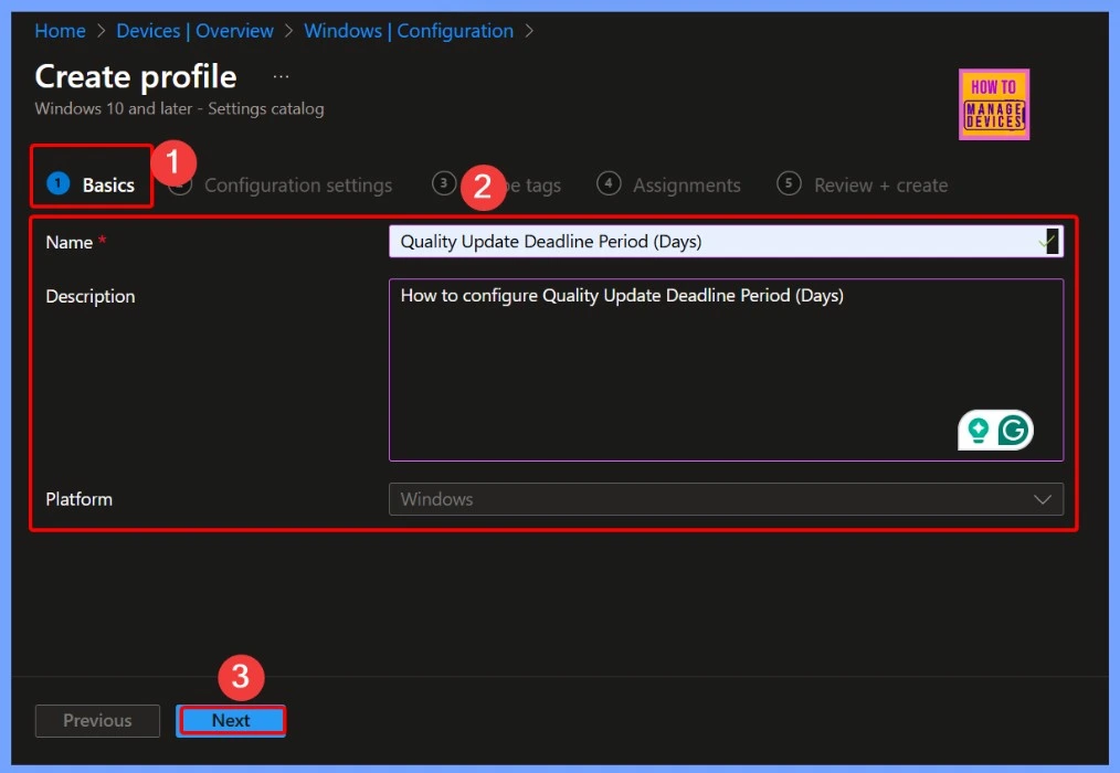 How to Set Deadline for Automatic Installation of Quality Updates on Windows Devices using Intune 2 How to Set Deadline for Automatic Installation of Quality Updates on Windows Devices using Intune - Fig.2