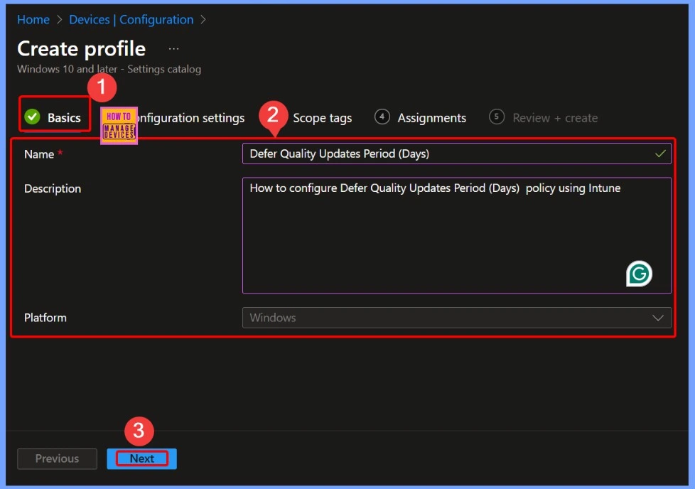 How to Control Quality Update Installations with up to 30 Day Deferral using Intune Policy 2 How to Control Quality Update Installations with Up to 30 Day Deferral using Intune Policy - Fig.2