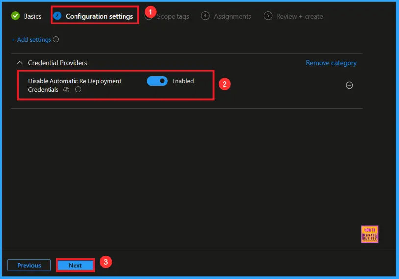 Enable Autopilot Reset Credential Provider Visibility Policy in Windows to Manage Device Refresh using Intune 5 Enable Autopilot Reset Credential Provider Visibility Policy in Windows to Manage Device Refresh using Intune - Fig.4