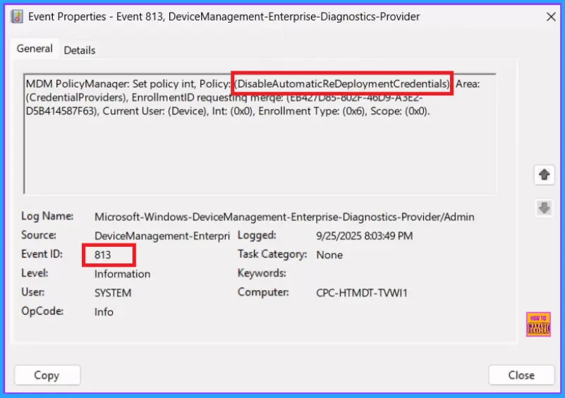 Enable Autopilot Reset Credential Provider Visibility Policy in Windows to Manage Device Refresh using Intune 11 Enable Autopilot Reset Credential Provider Visibility Policy in Windows to Manage Device Refresh using Intune - Fig.10