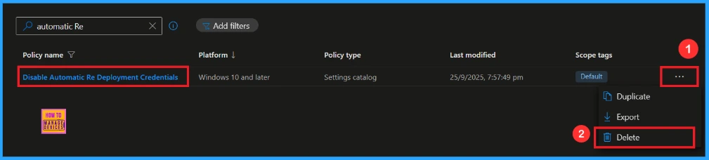 Enable Autopilot Reset Credential Provider Visibility Policy in Windows to Manage Device Refresh using Intune 13 Enable Autopilot Reset Credential Provider Visibility Policy in Windows to Manage Device Refresh using Intune - Fig.12