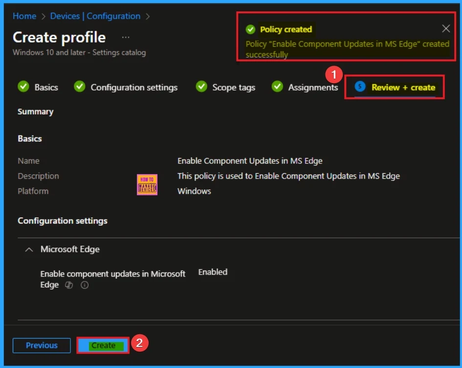 Enable Component Updates in MS Edge to Enhance Browser Security using Intune 9 Enable Component Updates in MS Edge to Enhance Browser Security using Intune - Fig.9