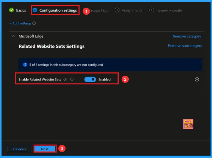 Manage Third-Party Cookies in MS Edge with Related Websites Sets Policy using Intune 6 Manage Third-Party Cookies in MS Edge with Related Websites Sets Policy using Intune - Fig.5