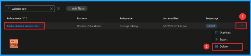 Manage Third-Party Cookies in MS Edge with Related Websites Sets Policy using Intune 13 Manage Third-Party Cookies in MS Edge with Related Websites Sets Policy using Intune - Fig.12