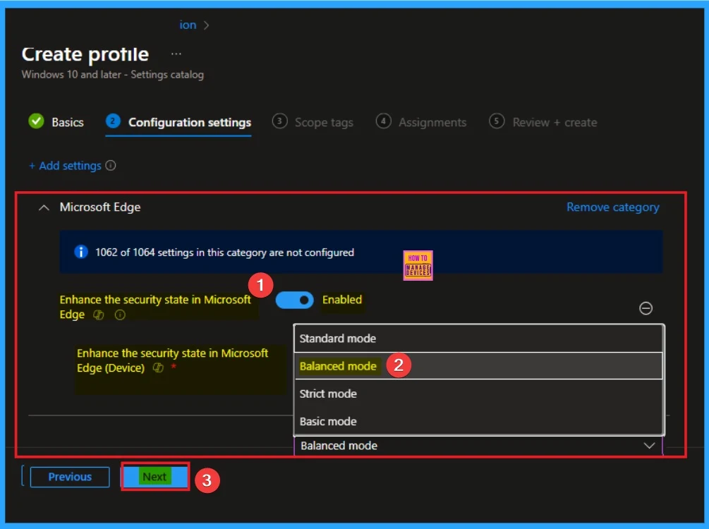 Enable Security State Policy to Prevent Data Leakage in MS Edge Browser using Intune 6 Enable Security State Policy to Prevent Data Leakage in MS Edge Browser using Intune - Fig.6