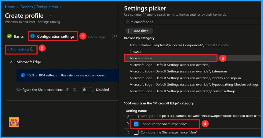 Control Sharing Options using Intune for Microsoft Edge Browser on Windows Devices 4 Control Sharing Options using Intune for Microsoft Edge Browser on Windows Devices - Fig.3