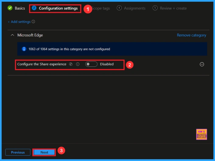 Control Sharing Options using Intune for Microsoft Edge Browser on Windows Devices 5 Control Sharing Options using Intune for Microsoft Edge Browser on Windows Devices - Fig.4