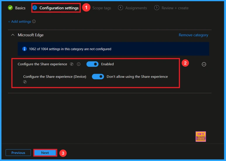 Control Sharing Options using Intune for Microsoft Edge Browser on Windows Devices 6 Control Sharing Options using Intune for Microsoft Edge Browser on Windows Devices - Fig.5