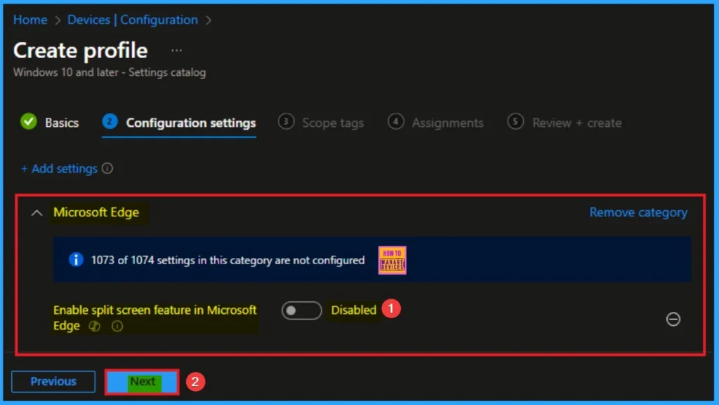 Enable Split Screen in Microsoft Edge to Improving Workflow and Multitasking using Intune 5 Enable Split Screen in Microsoft Edge to Improving Workflow and Multitasking using Intune - Fig.5