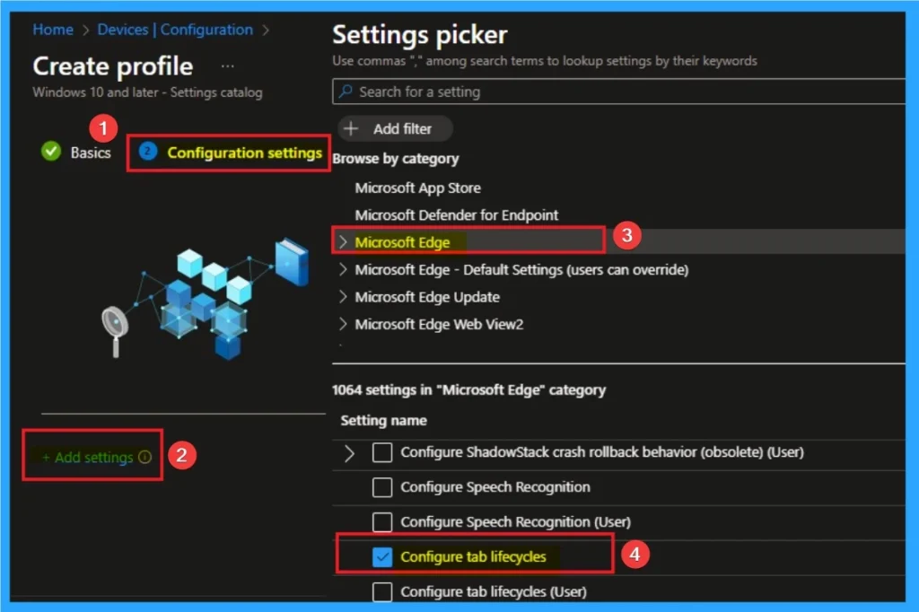 Enable Tab Lifecycles Policy for MS Edge Browser to Optimise Performance using Intune 4 Enable Tab Lifecycles Policy for MS Edge Browser to Optimise Performance using Intune - Fig.4
