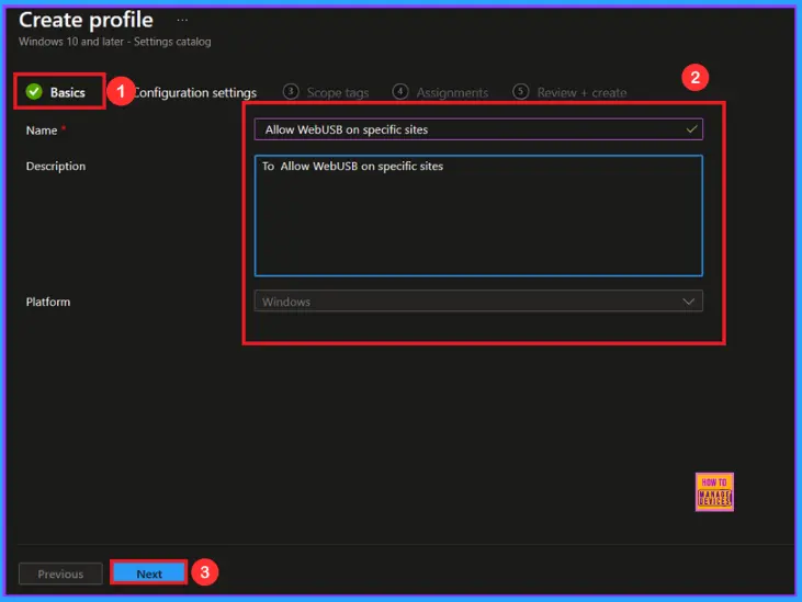 Enable WebUsb Ask for Urls Policy in Microsoft Edge to Control USB Device Access using Intune 3 Enable WebUsb Ask for Urls Policy in Microsoft Edge to Control USB Device Access using Intune - Fig.2