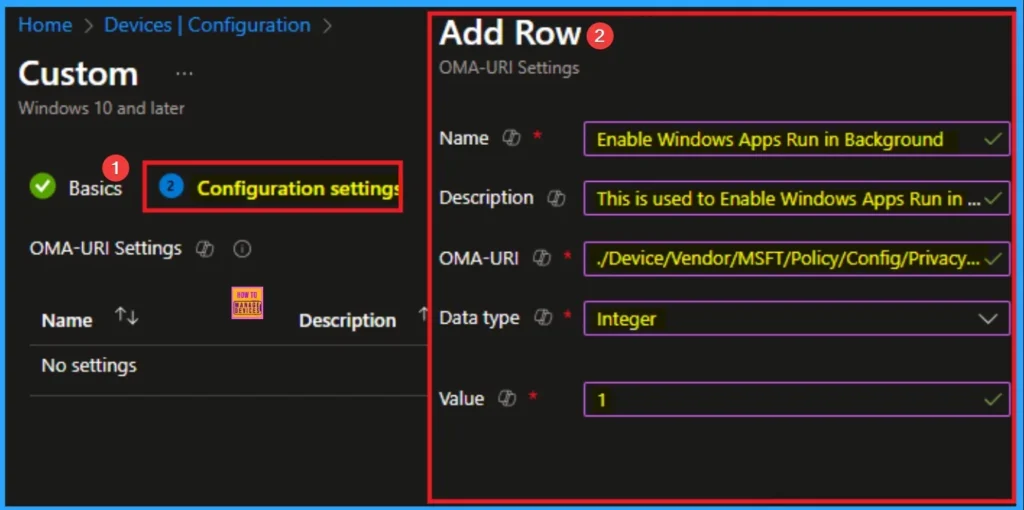 Enable Windows Apps Run in Background to Manage Privacy using Intune 14 Enable Windows Apps Run in Background to Manage Privacy using Intune - Fig.14