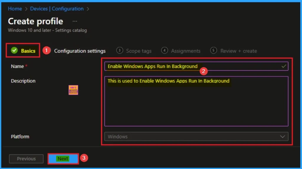 Enable Windows Apps Run in Background to Manage Privacy using Intune 3 Enable Windows Apps Run in Background to Manage Privacy using Intune - Fig.3