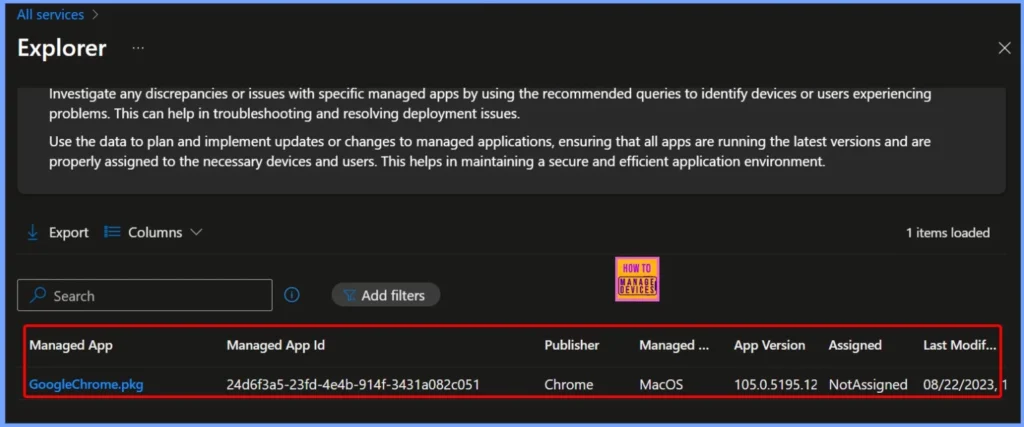 Get macOS PKG App Details with ID Publisher and Last Modified Date using Intune Copilot Explorer - Fig.3