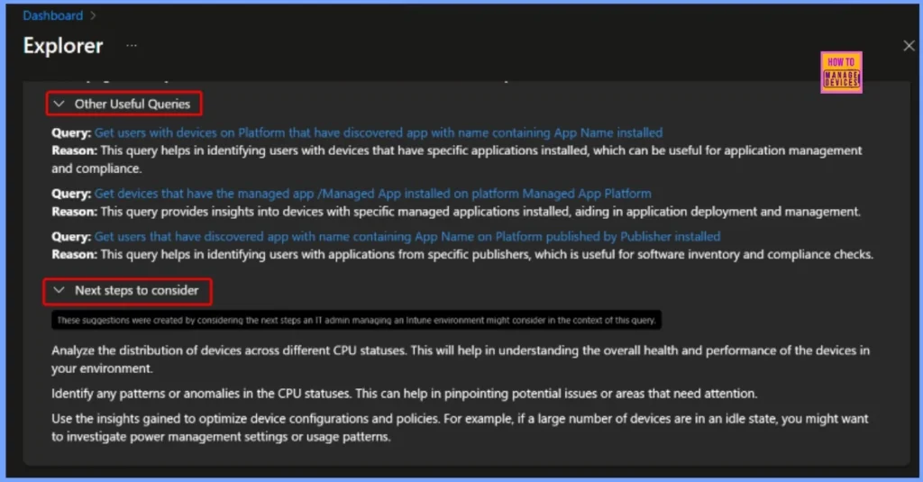 Get Summary of Devices by CPU Status using Intune Copilot Explorer 2 Get Summary of Devices by CPU Status using Intune Copilot Explorer - Fig.2