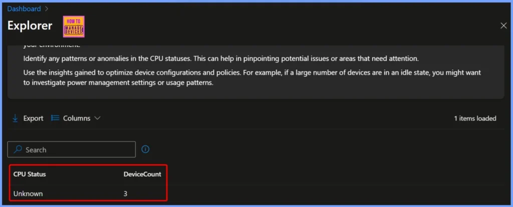 Get Summary of Devices by CPU Status using Intune Copilot Explorer 3 Get Summary of Devices by CPU Status using Intune Copilot Explorer - Fig.3