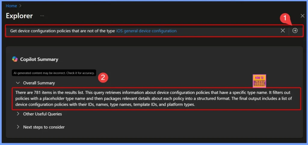 Identify Non iOS General Device Configuration Policies with Intune Copilot Explorer 4 Identify Non iOS General Device Configuration Policies with Intune Copilot Explorer - Fig.4