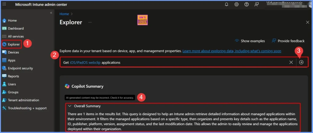 Retrieve iOS or iPadOS Web Clip App Name ID Version and Last Modified Date using Intune Copilot Explorer 1 Retrieve iOS or iPadOS Web Clip App Name ID Version and Last Modified Date using Intune Copilot Explorer - Fig.1