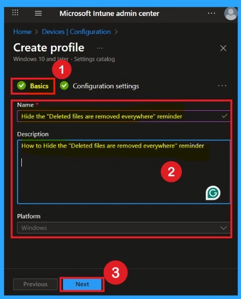 Benefits of OneDrive Hide Deleted Files Reminder using Intune Policy 2 Benefits of OneDrive Hide Deleted Files Reminder using Intune policy Fig.2