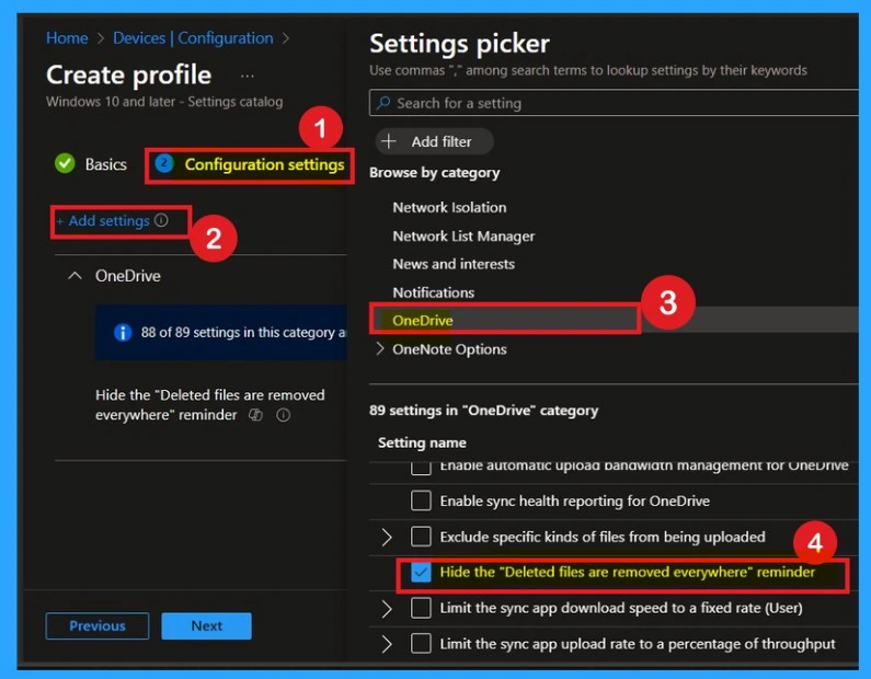 Benefits of OneDrive Hide Deleted Files Reminder using Intune Policy 3 Benefits of OneDrive Hide Deleted Files Reminder using Intune policy Fig.3