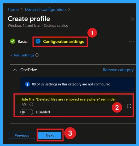 Benefits of OneDrive Hide Deleted Files Reminder using Intune Policy 4 Benefits of OneDrive Hide Deleted Files Reminder using Intune policy Fig.4