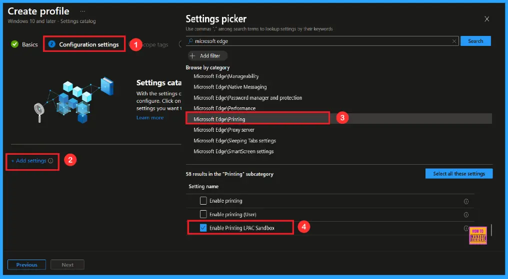 Control Least Privilege App Container Sandbox for Printing Services in Edge Browser using Intune 4 Control Least Privilege App Container Sandbox for Printing Services in Edge Browser using Intune - Fig.3
