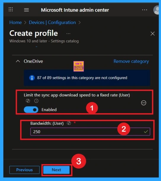 How to Restrict OneDrive Sync Speed in a Fixed Rate via Intune Policy 5 How to Restrict OneDrive Sync Speed in a Fixed Rate via Intune Policy - Fig.5