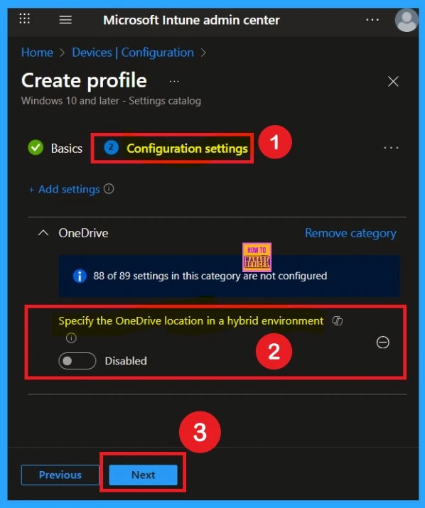 How to Specify the OneDrive Location in a Hybrid Environment using Intune 4 How to Specify the OneDrive Location in a Hybrid Environment using Intune - Fig.4