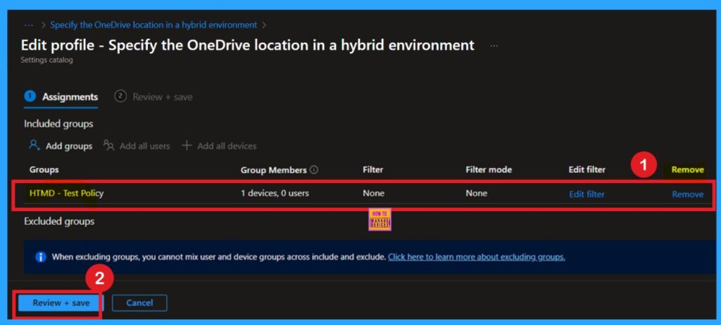 How to Specify the OneDrive Location in a Hybrid Environment using Intune 12 How to Specify the OneDrive Location in a Hybrid Environment using Intune - Fig.12