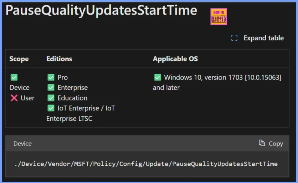How to Set Pause Start Date for Quality Updates using Intune Policy 13 How to Set Pause Start Date for Quality Updates using Intune Policy 11