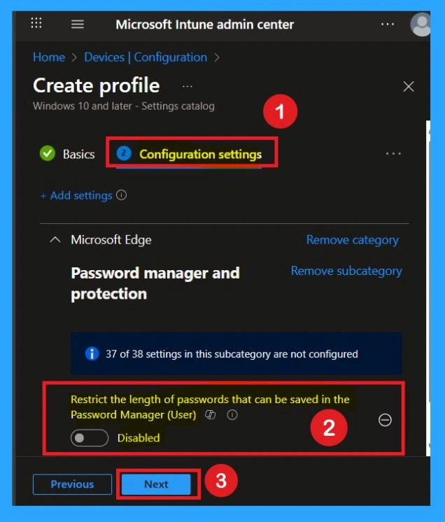 Manage Credential Length in Edge Password Manager through Intune 4 Manage Credential Length in Edge Password Manager through Intune -Fig.4