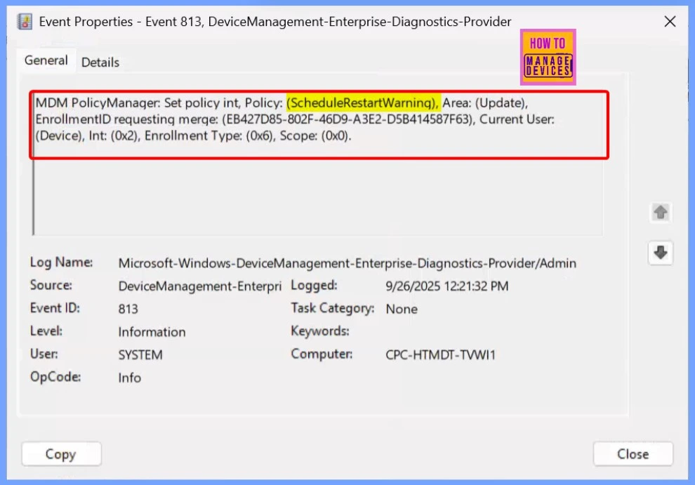 How to Configure Auto-Restart Warning Reminder Policy in Windows using Intune 12 How to Configure Auto-Restart Warning Reminder Policy in Windows using Intune - Fig.12