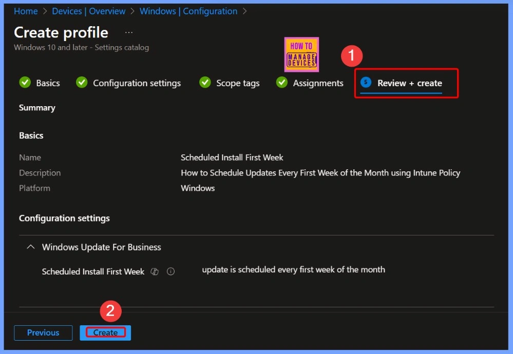 How to Schedule Windows Updates Every First Week of Month using Intune Policy 9 How to Schedule Updates Every First Week of Month using Intune Policy - Fig.9