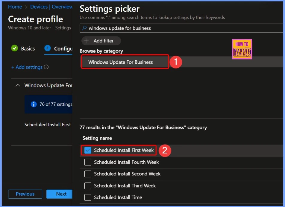 How to Schedule Windows Updates Every First Week of Month using Intune Policy 4 How to Schedule Windows Updates Every First Week of Month using Intune Policy - Fig.4