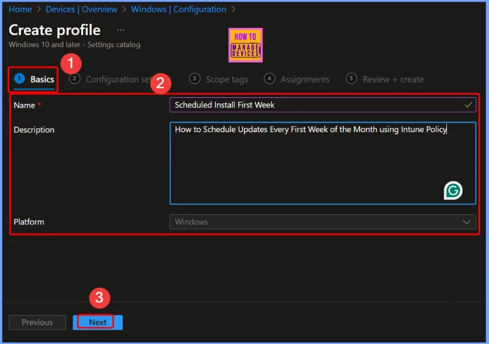 How to Schedule Windows Updates Every First Week of Month using Intune Policy 2 How to Schedule Windows Updates Every First Week of Month using Intune Policy - Fig.2