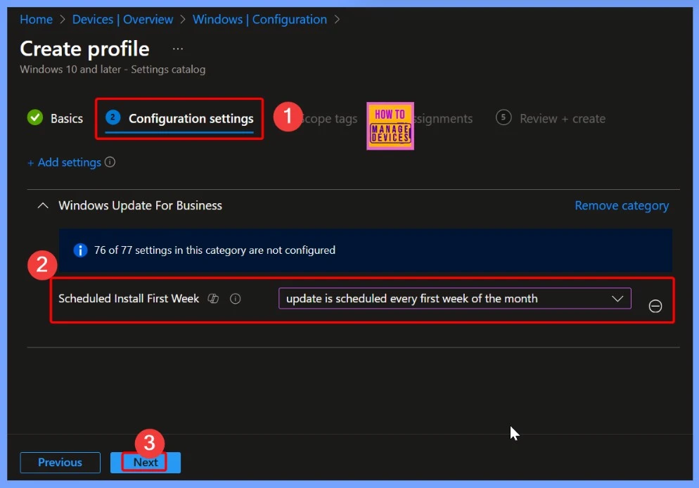 How to Schedule Windows Updates Every First Week of Month using Intune Policy 6 How to Schedule Windows Updates Every First Week of Month using Intune Policy - Fig.6