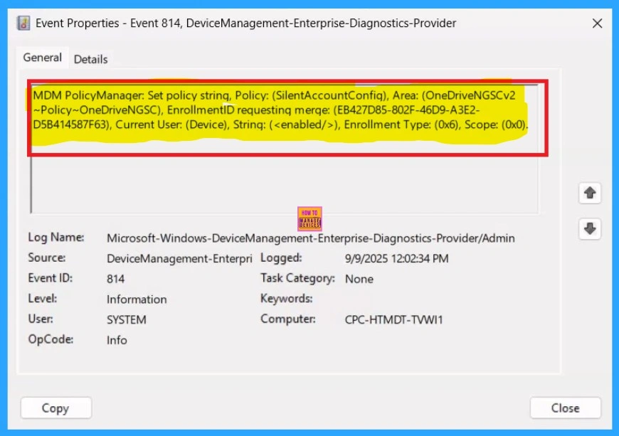 Silently Sign in users to OneDrive Sync App with their Windows Credentials 10 Silently Sign in users to the OneDrive Sync App with their Windows Credentials - Fig.10