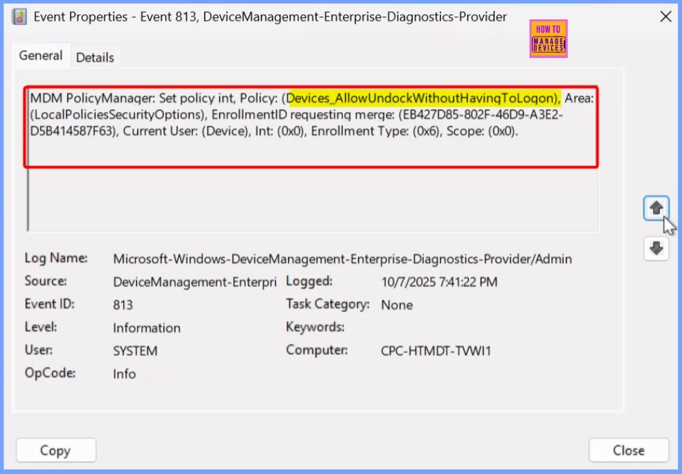 Allow Undocking without Logging on Security Setting Explained using Intune Policy 12 Allow Undocking without Logging on Security Setting Explained using Intune Policy - Fig.12