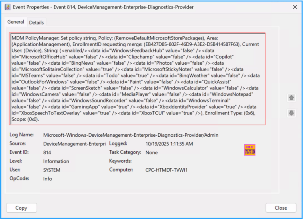 Best way to Remove Default Microsoft Store Packages using Intune 12 Best way to Remove Default Microsoft Store Packages using Intune. Fig. 12