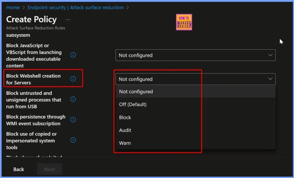 Block Webshell and Suspicious Executable Creation on Servers using Intune ASR Rules 3 Block Webshell and Suspicious Executable Creation on Servers using Intune ASR Rules - Fig.3