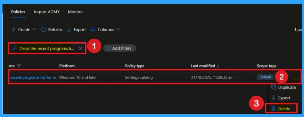 Control Recent Programs Visibility for New Users using Intune Policy 12 Control Recent Programs Visibility for New Users using Intune Policy -Fig.12